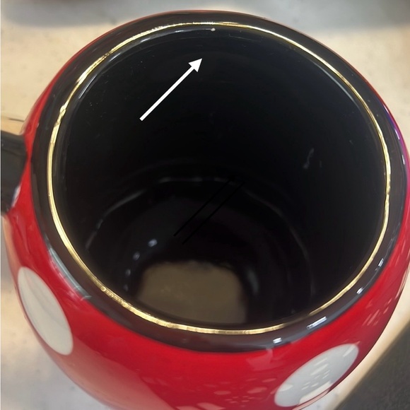 Disney Jerry Leigh Minnie Mouse Hand on Hip Mug Red White Polka Dot Mug. 18 oz. - Picture 7 of 7